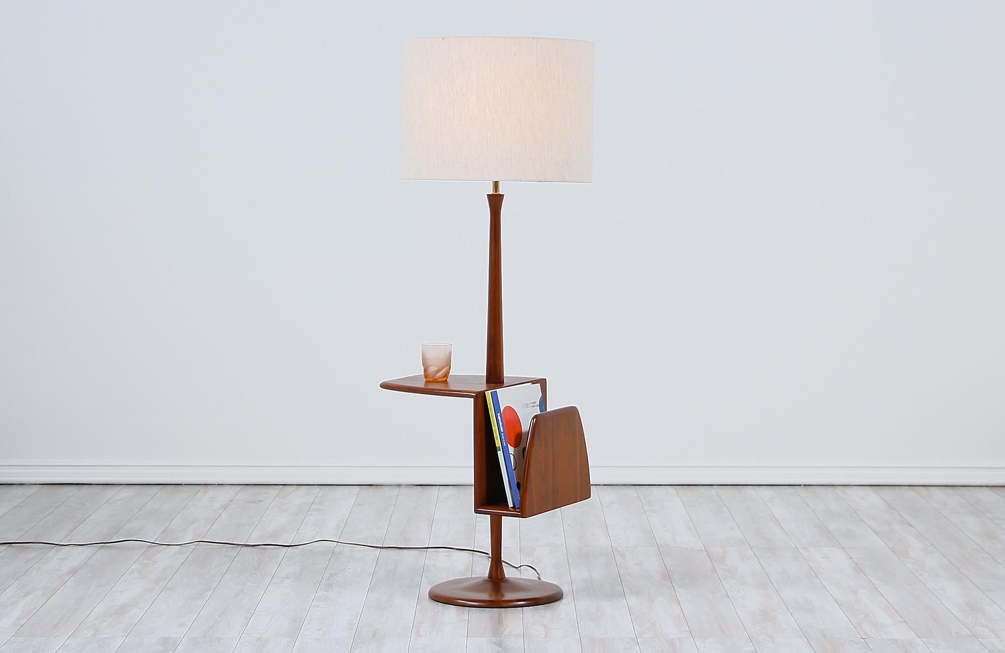 Mid-Century Modern Mid-Century Floor Lamp with Magazine Tray by Laurel