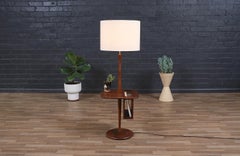 Mid-Century Floor Lamp with Removable Book Tray by Laurel