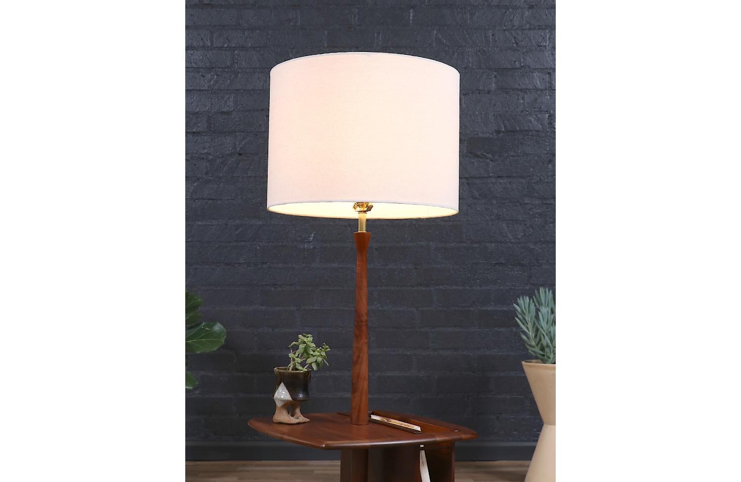 Mid-20th Century Mid-Century Floor Lamp with Removable Book Tray by Laurel For Sale