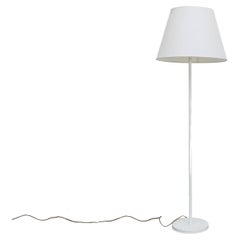 Vintage Mid-Century Floor Lamp with White Enameled Metal Base