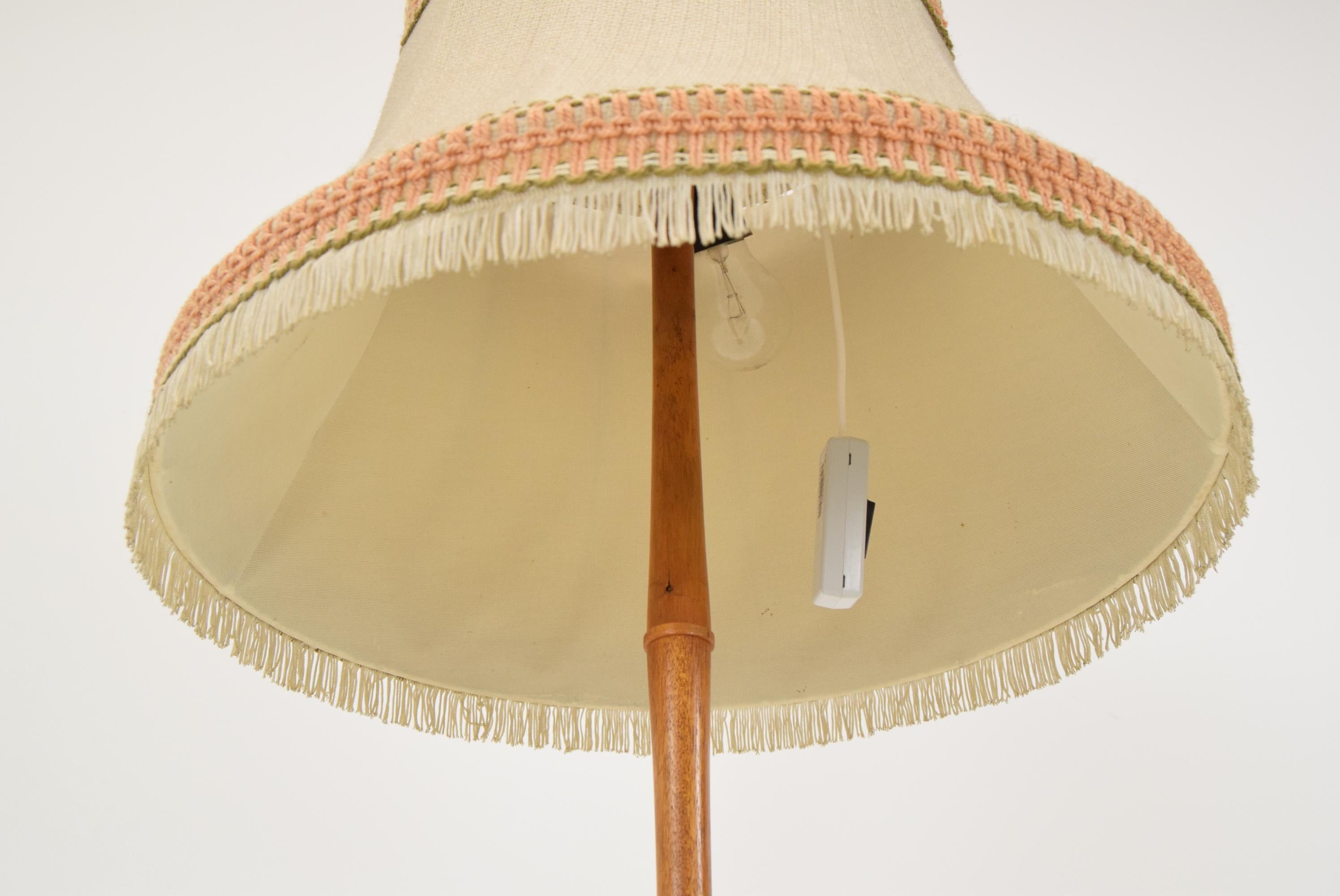 Fabric Mid-Century Floor Lamp, 1960's For Sale