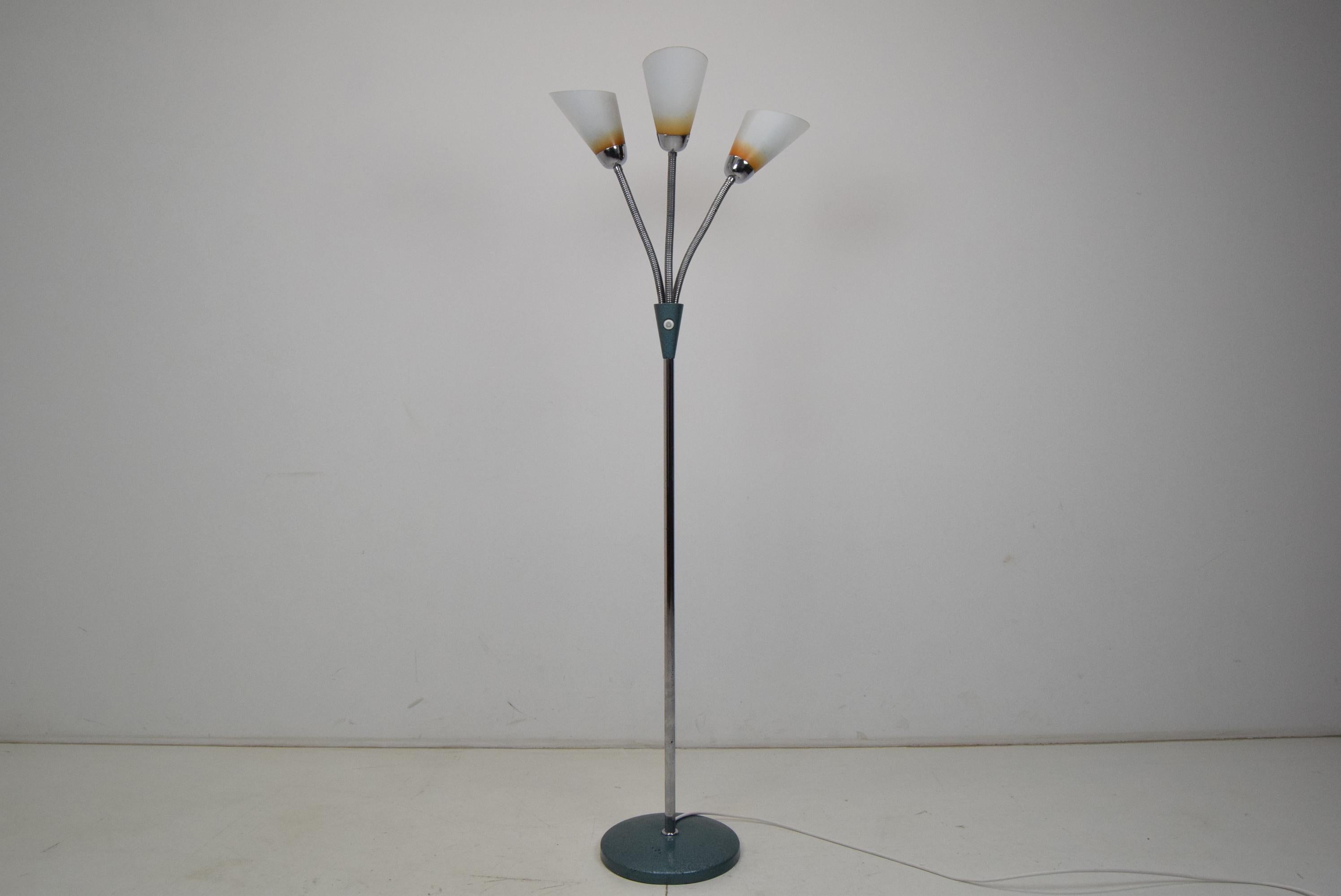 Mid-Century Modern Mid-Century Floor Lamp, Adjustable Shades, 1960's For Sale