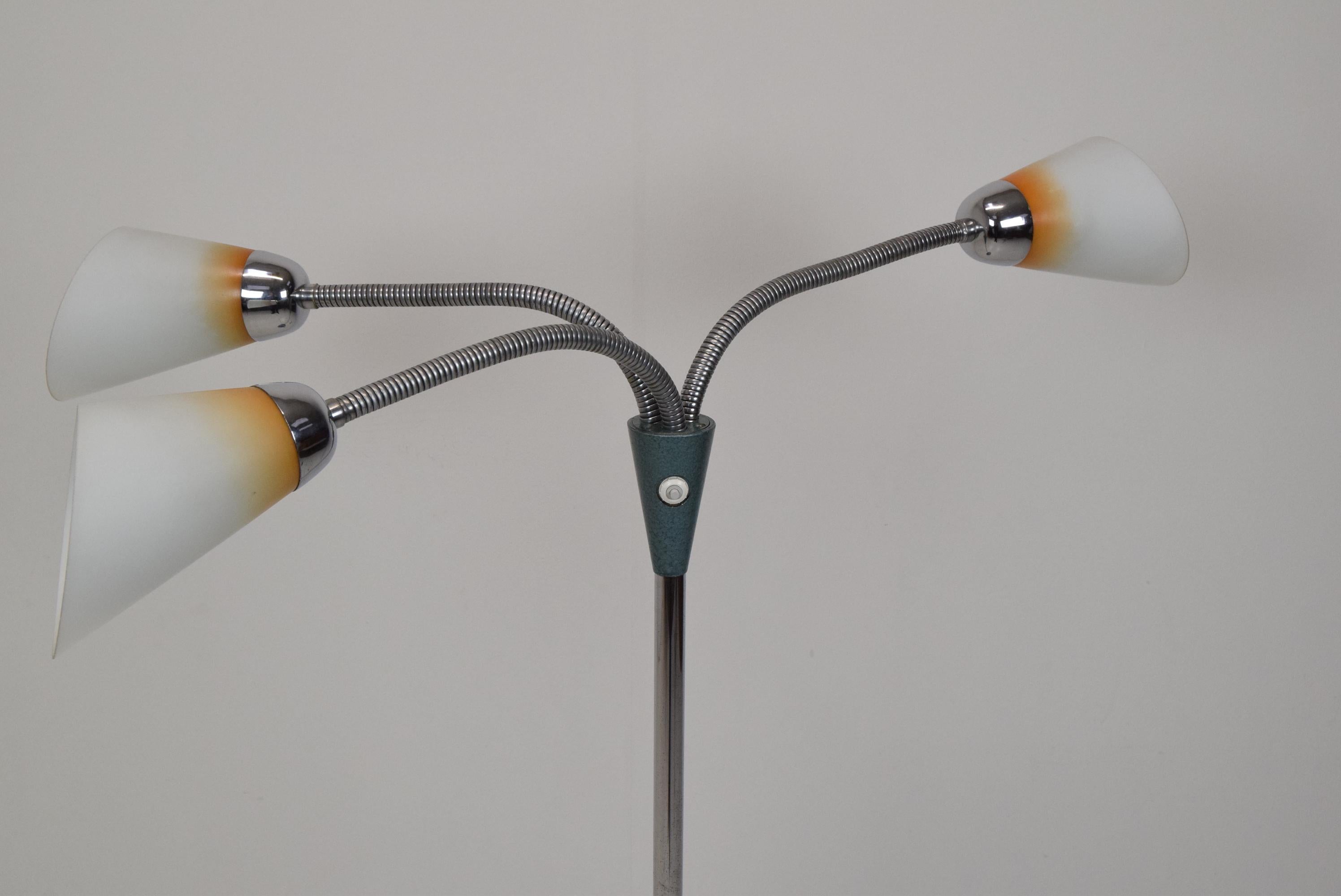 Mid-Century Floor Lamp, Adjustable Shades, 1960's For Sale 1