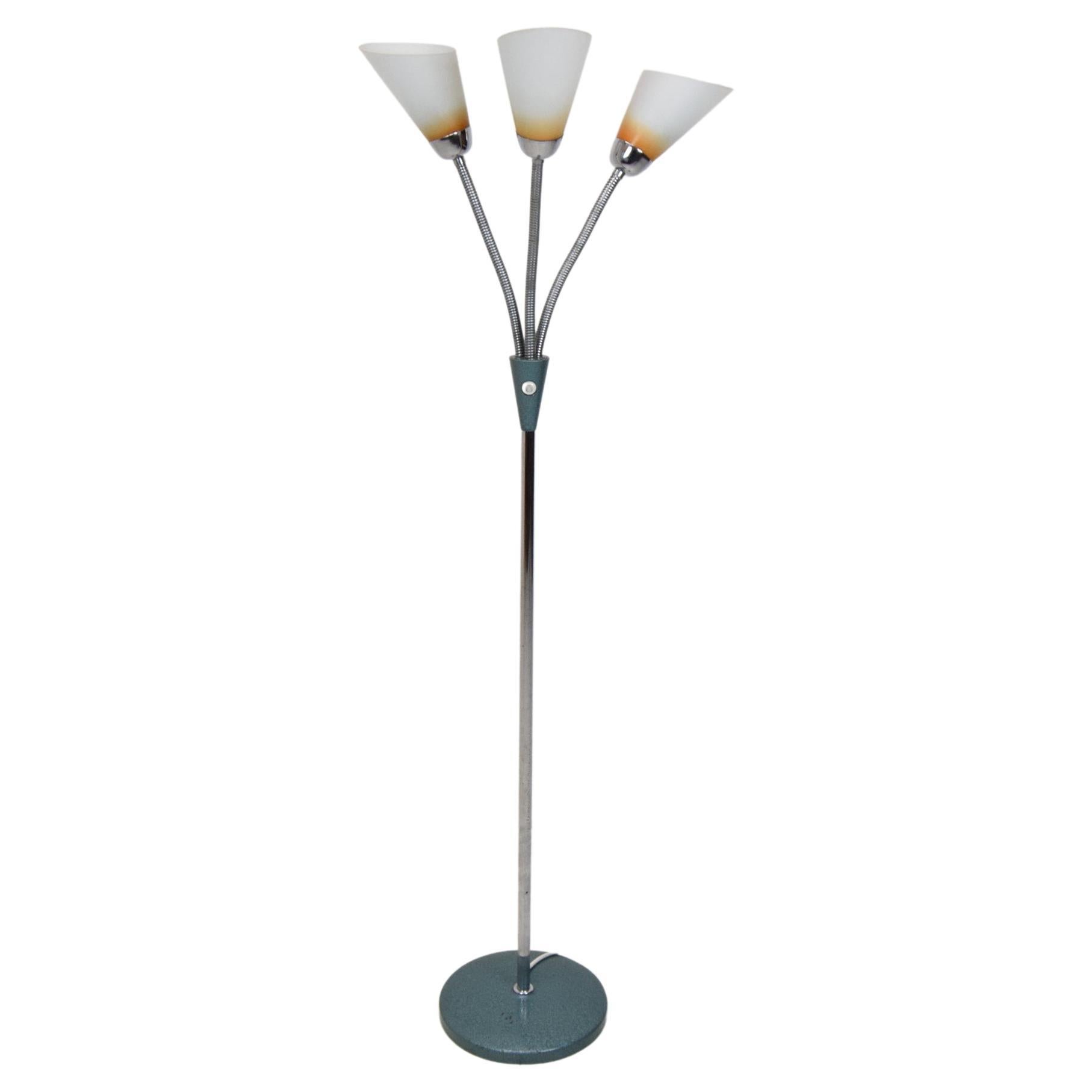 Mid-Century Floor Lamp, Adjustable Shades, 1960's For Sale