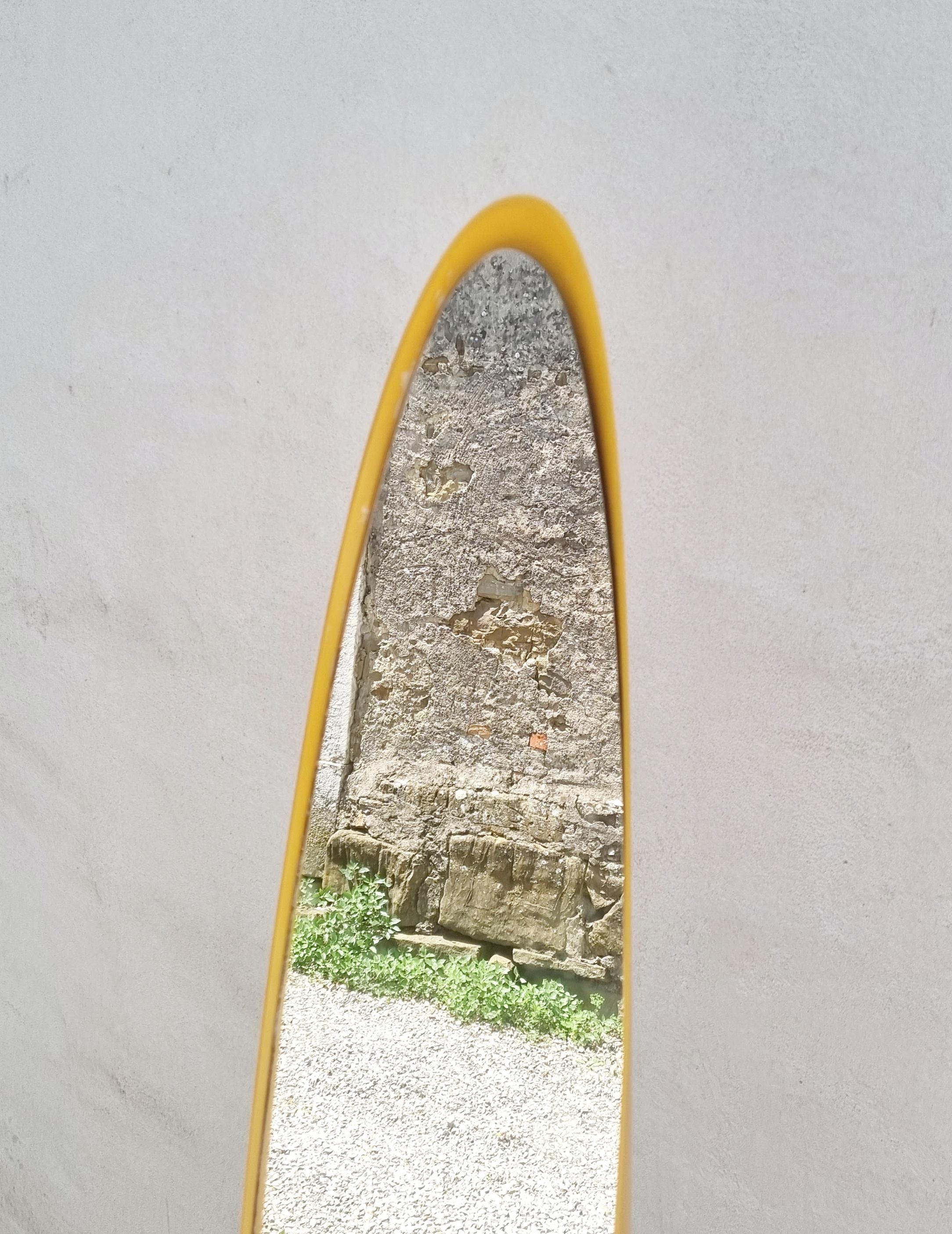 Mid Century Floor Mirror, Model Unghia Designed by Rodolfo Bonetto, Italy 70s 5