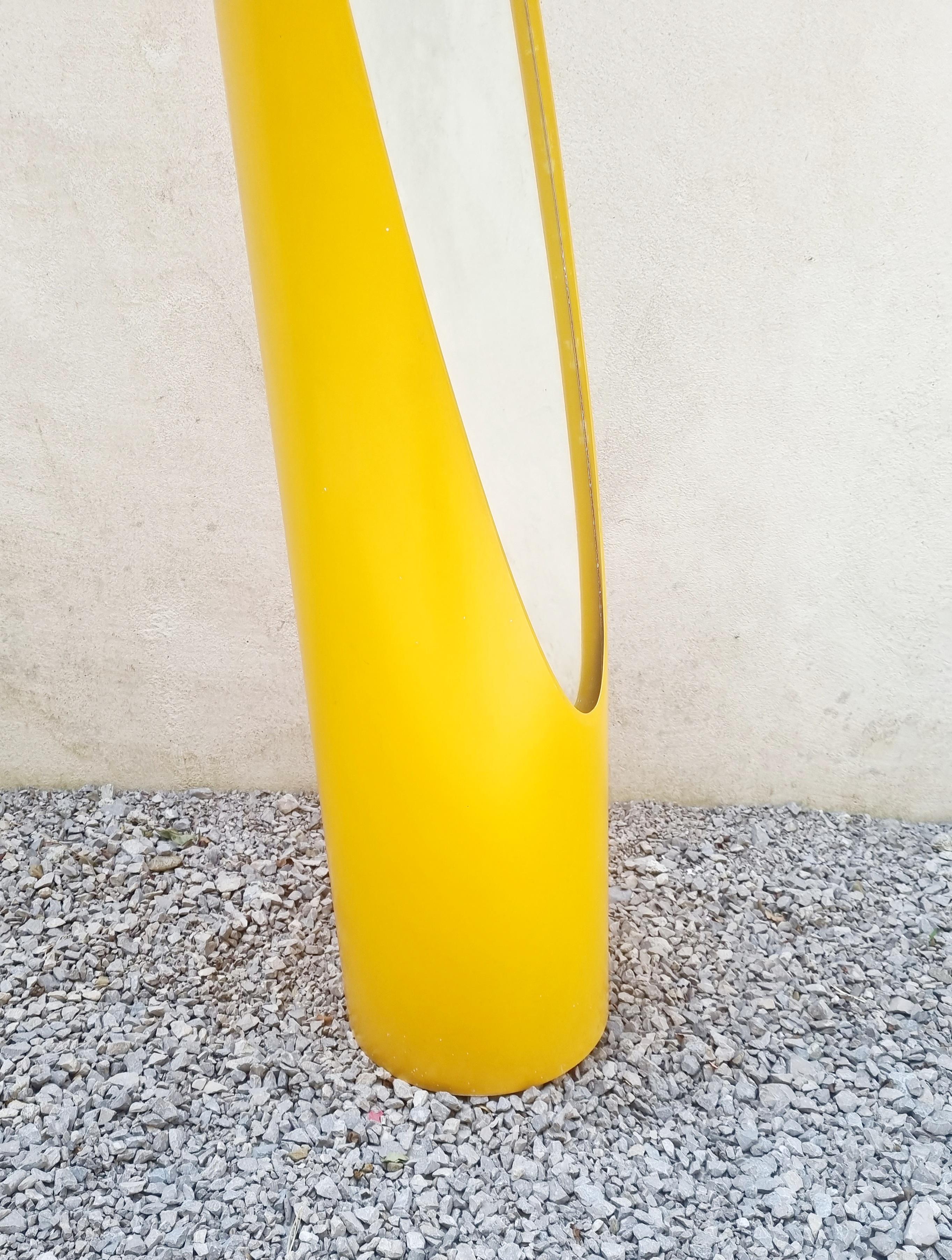 Mid Century Floor Mirror, Model Unghia Designed by Rodolfo Bonetto, Italy 70s In Good Condition In Lucija, SI