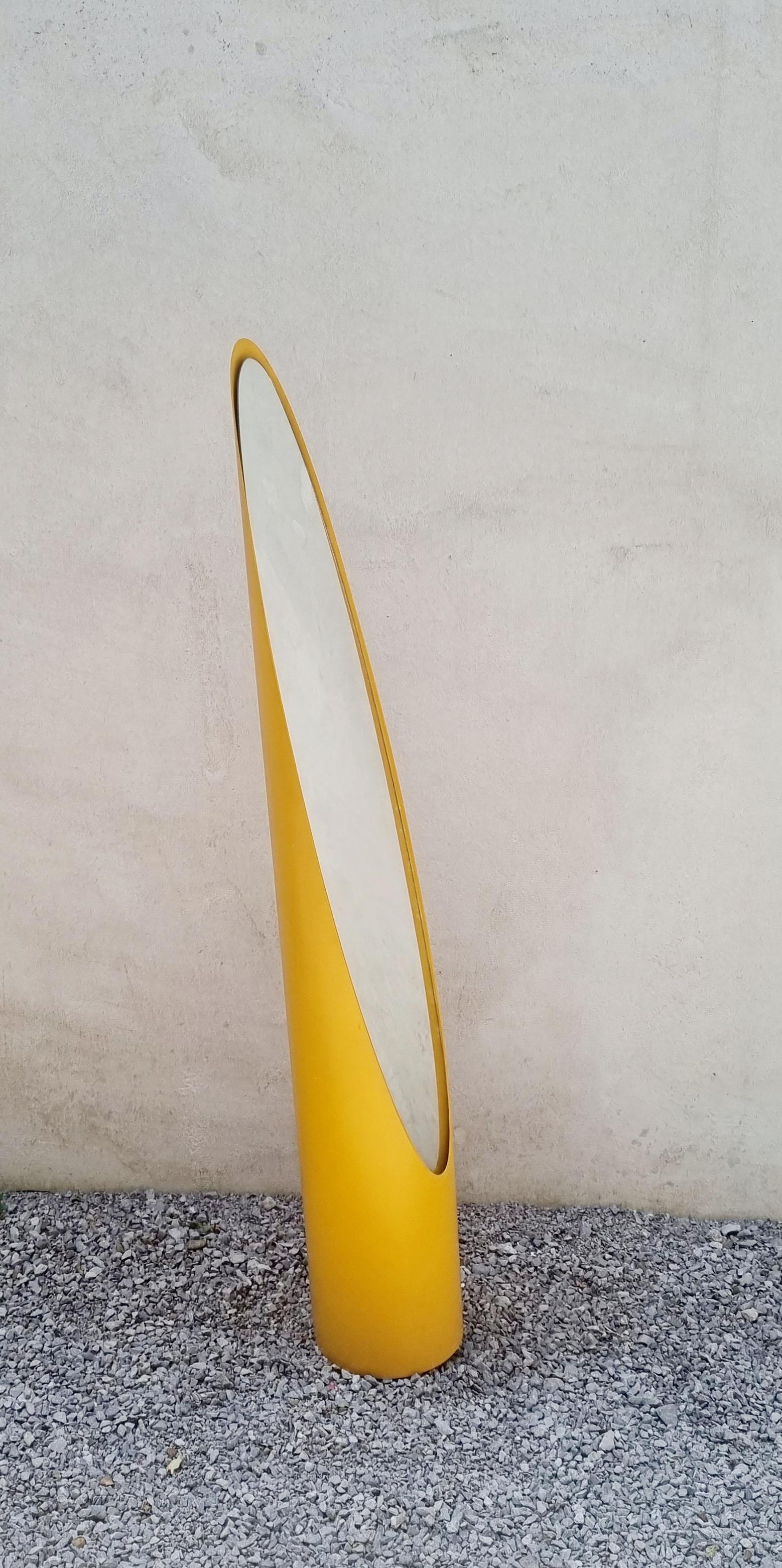 Late 20th Century Mid Century Floor Mirror, Model Unghia Designed by Rodolfo Bonetto, Italy 70s
