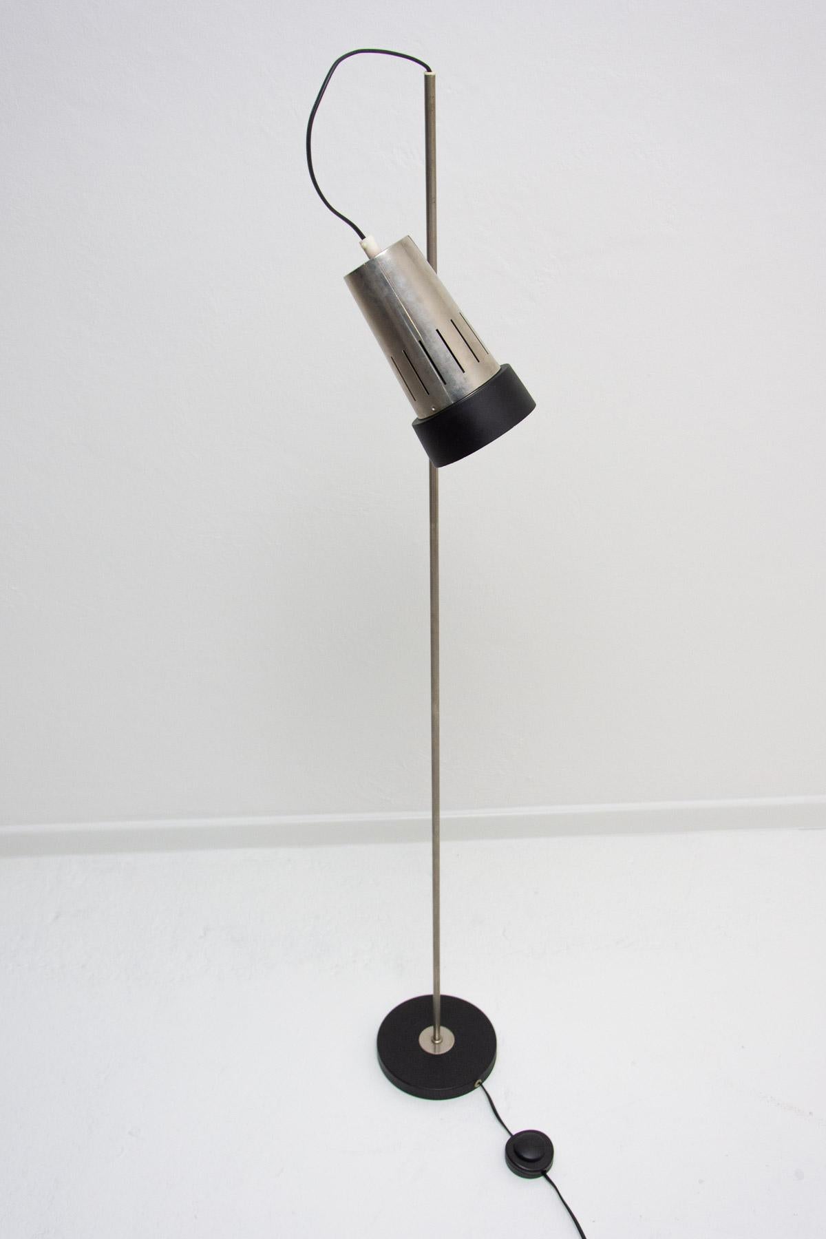 Metal  Mid century floor spot lamp, Czechoslovakia, 1960´s For Sale