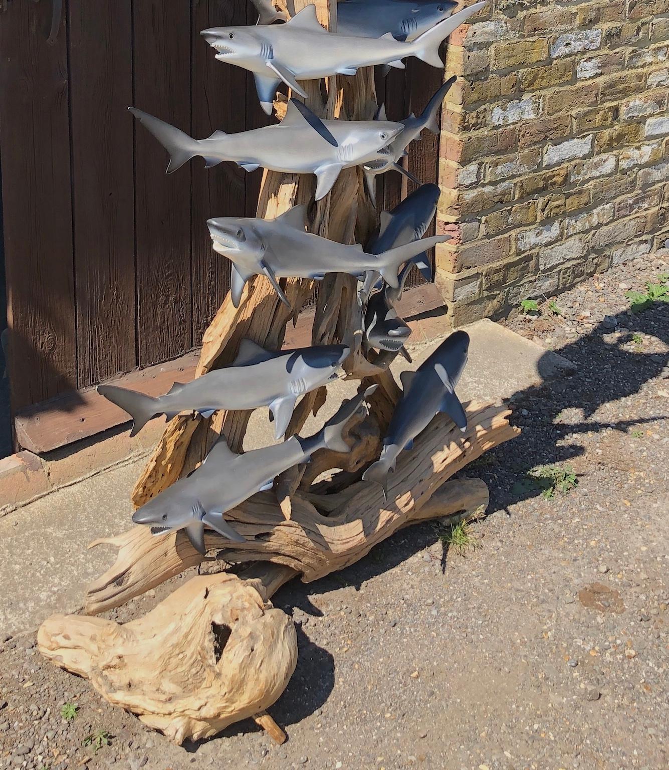 Mid-Century Modern Lampadaire du milieu du siècle avec des requins, années 1960, États-Unis, propriété de John Enwistle. en vente