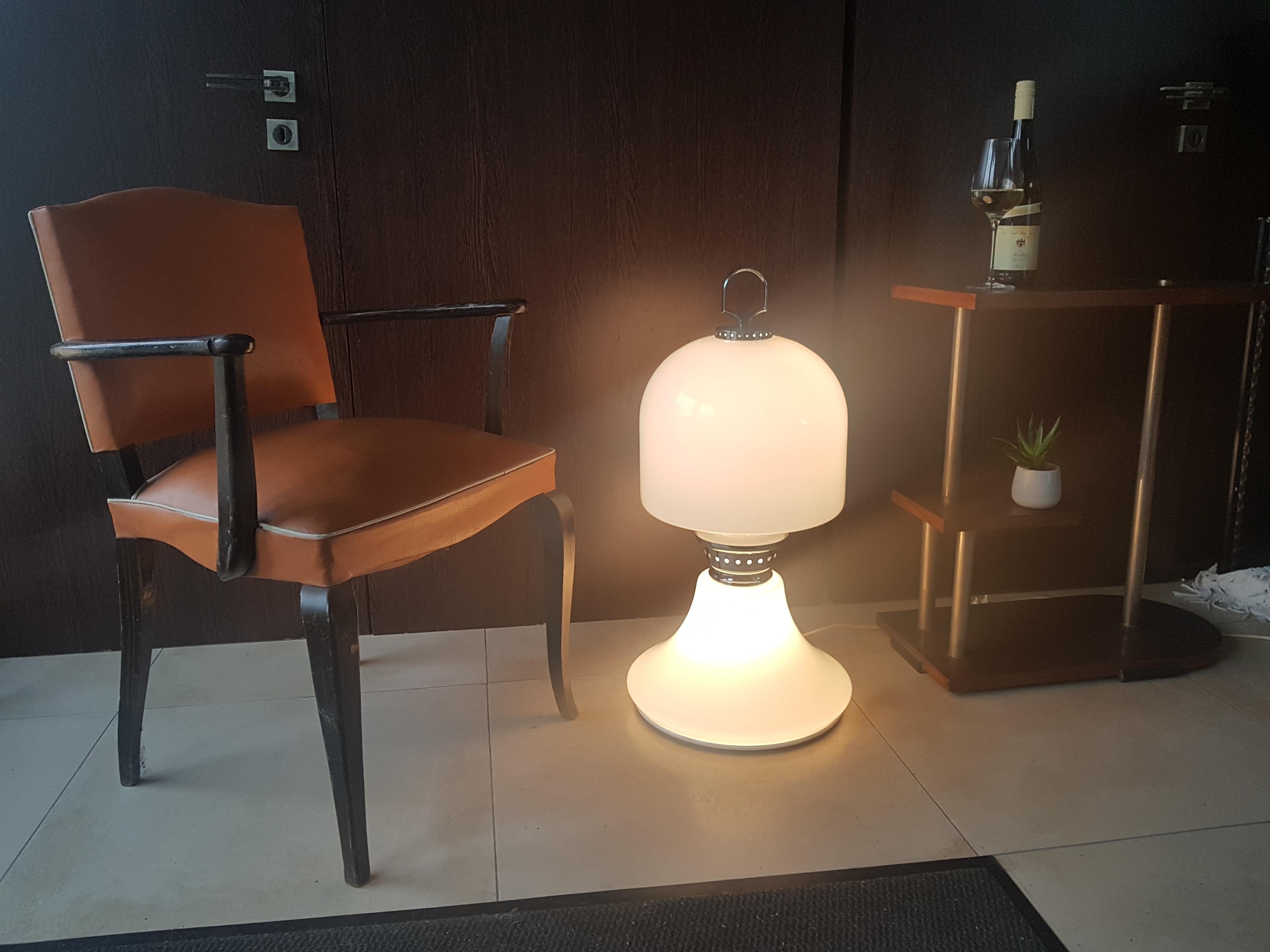 Mid-Century Modern Midcentury Floor Table Lamp Carlo Nason for Mazzega, Italy, 1960s