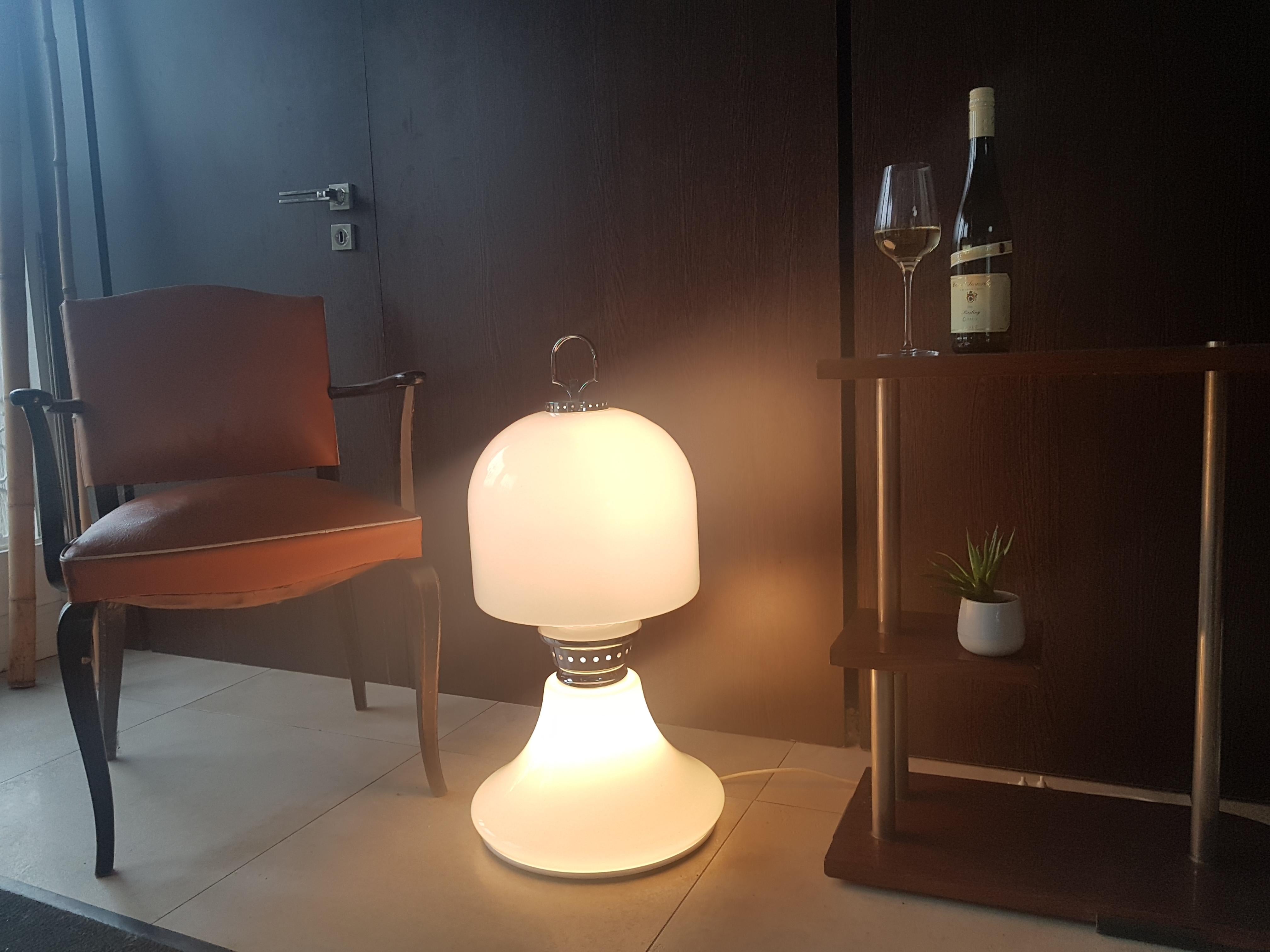 Midcentury Floor Table Lamp Carlo Nason for Mazzega, Italy, 1960s In Good Condition In Saarbruecken, DE