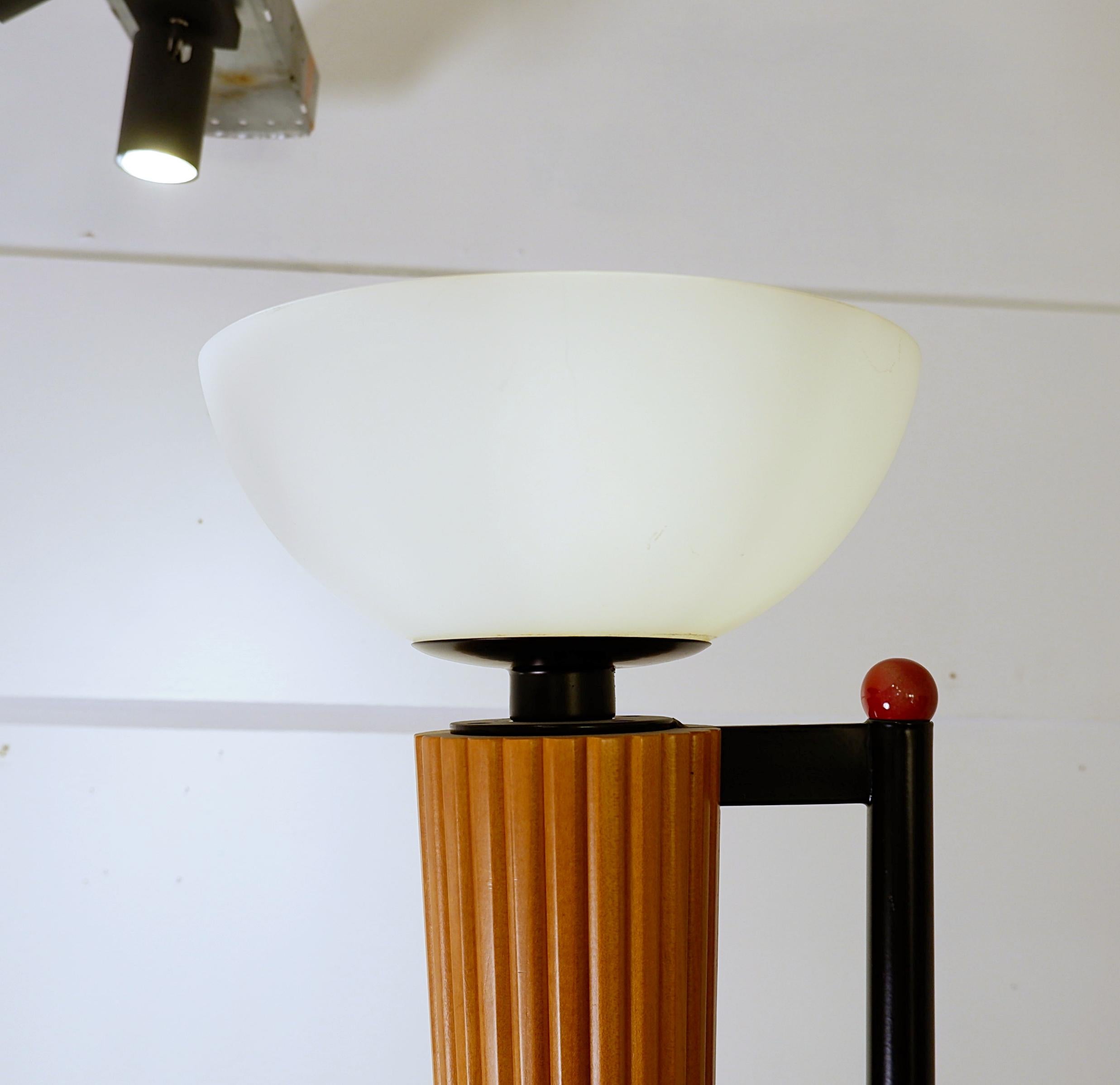 Metal Mid Century Floorlamp in the style of Ettore Sottsass, Italy, 1980's For Sale
