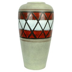 Mitte des Jahrhunderts FLOORVASE scheurich Modell 517-50 geometrisches Dekor heinz siery 1959