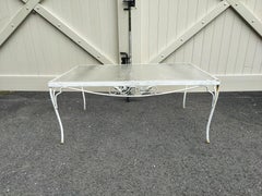 Mid-Century Floral Patio Garden Table