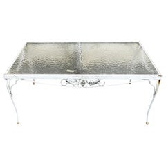 Mid-Century Floral Patio Garden Table