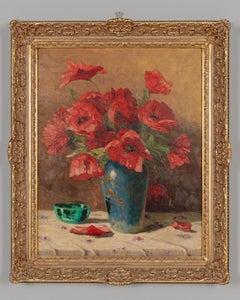 Mid-Century Floral Still Life Painting