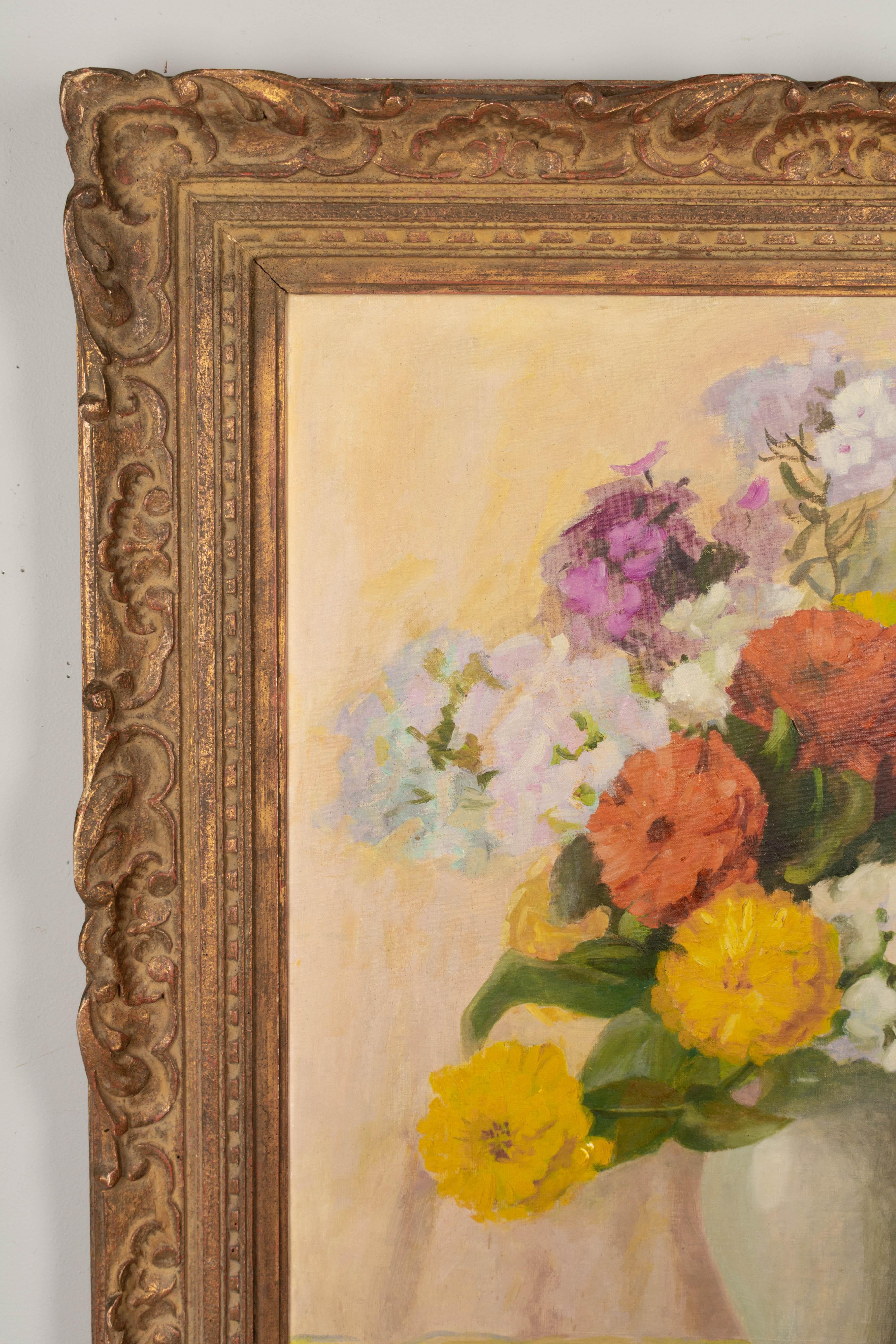 Mid-Century Modern Mid-Century Floral Still Life Painting For Sale