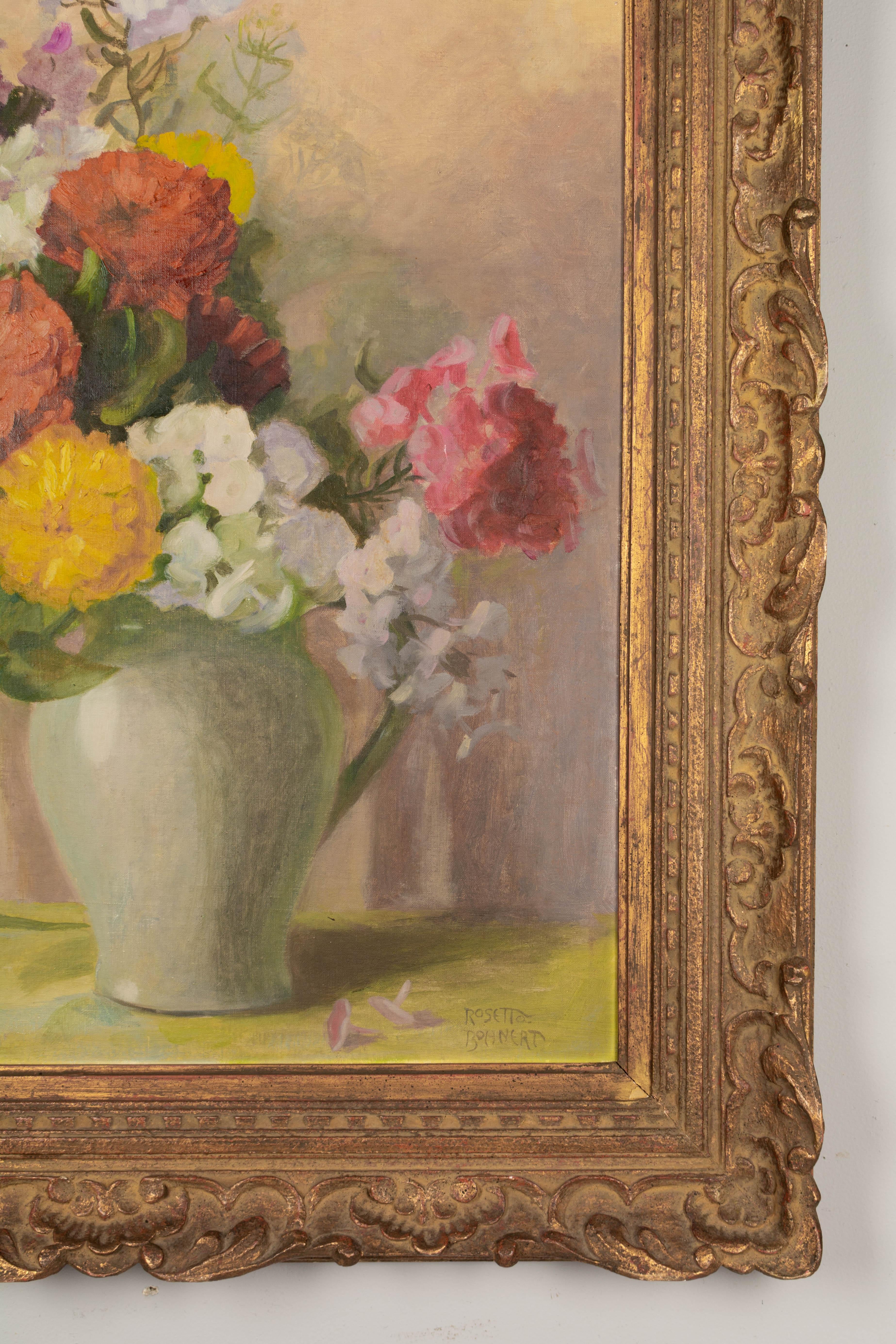 Mid-Century Floral Still Life Painting In Good Condition For Sale In Winter Park, FL