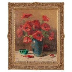 Mid-Century Floral Still Life Painting