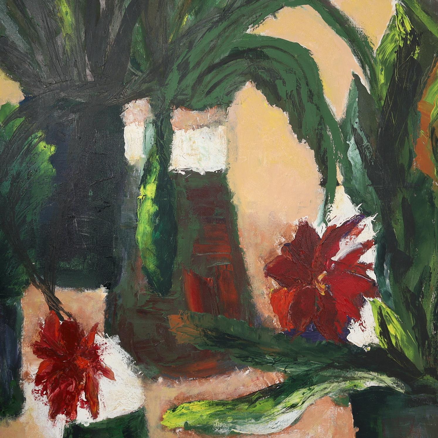 American Mid Century Floral Still Life Signed Springer For Sale