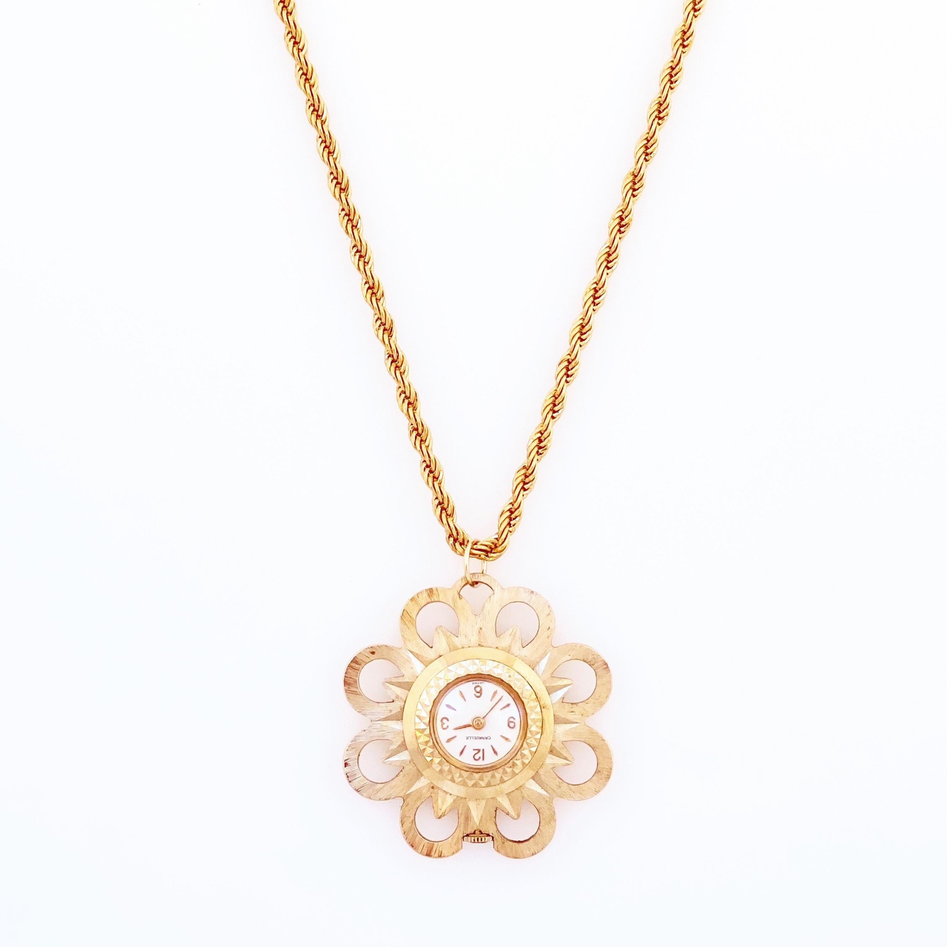 caravelle watch necklace