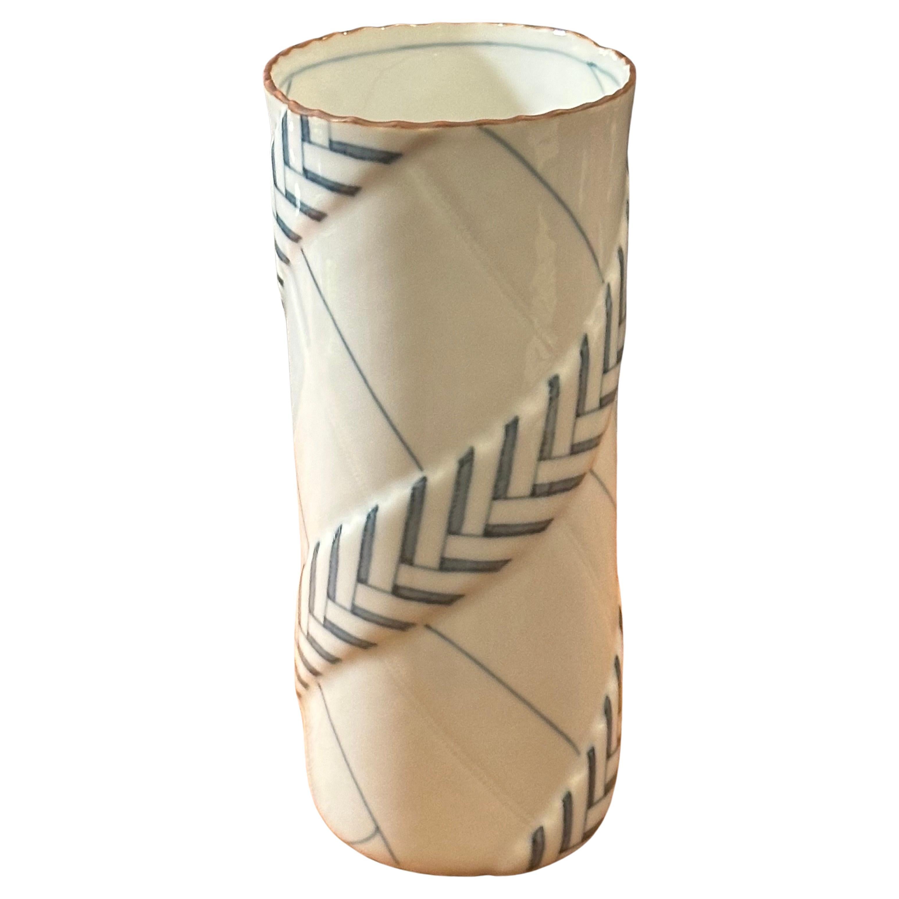 Mid-Century Florena Porcelain Vase by Anne Marie Trolle for Royal Copenhagen 5