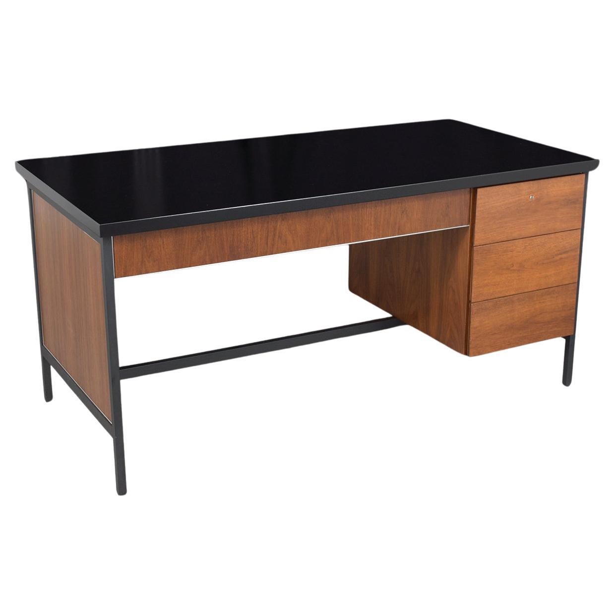1960s Inspired Florence Knoll Executive Desk: Mid-Century Modern Elegance