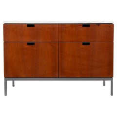 Mid-Century Florence Knoll Marble Top Four Drawer File Cabinet