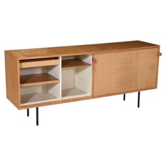 Mid century Florence Knoll No 116 office Cabinet Credenza leather pulls