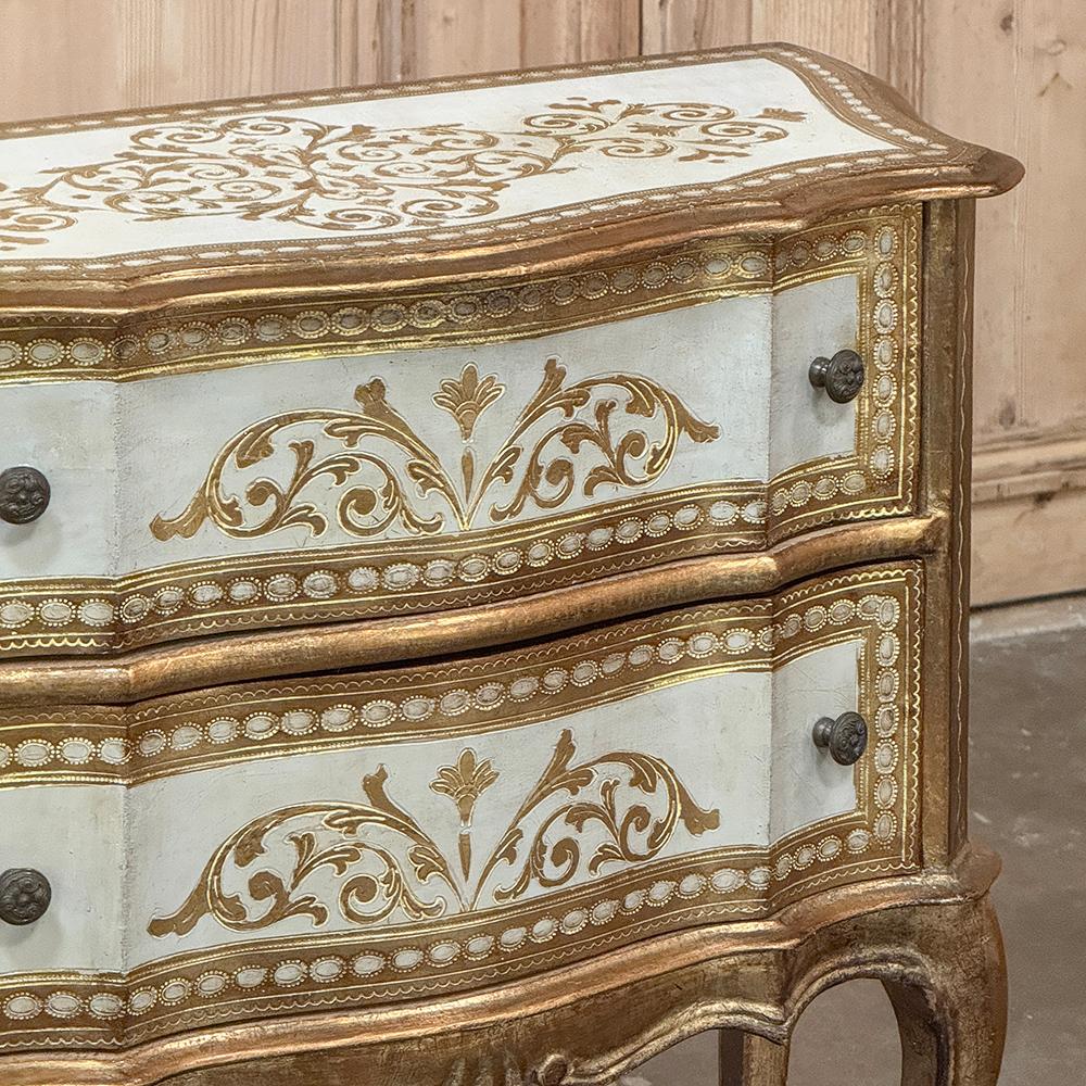 Hand-Crafted Mid-Century Florentine Commodini ~ Petite Chest of Drawers For Sale