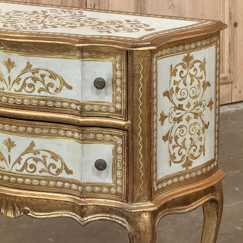 Late 20th Century Mid-Century Florentine Commodini ~ Petite Chest of Drawers For Sale