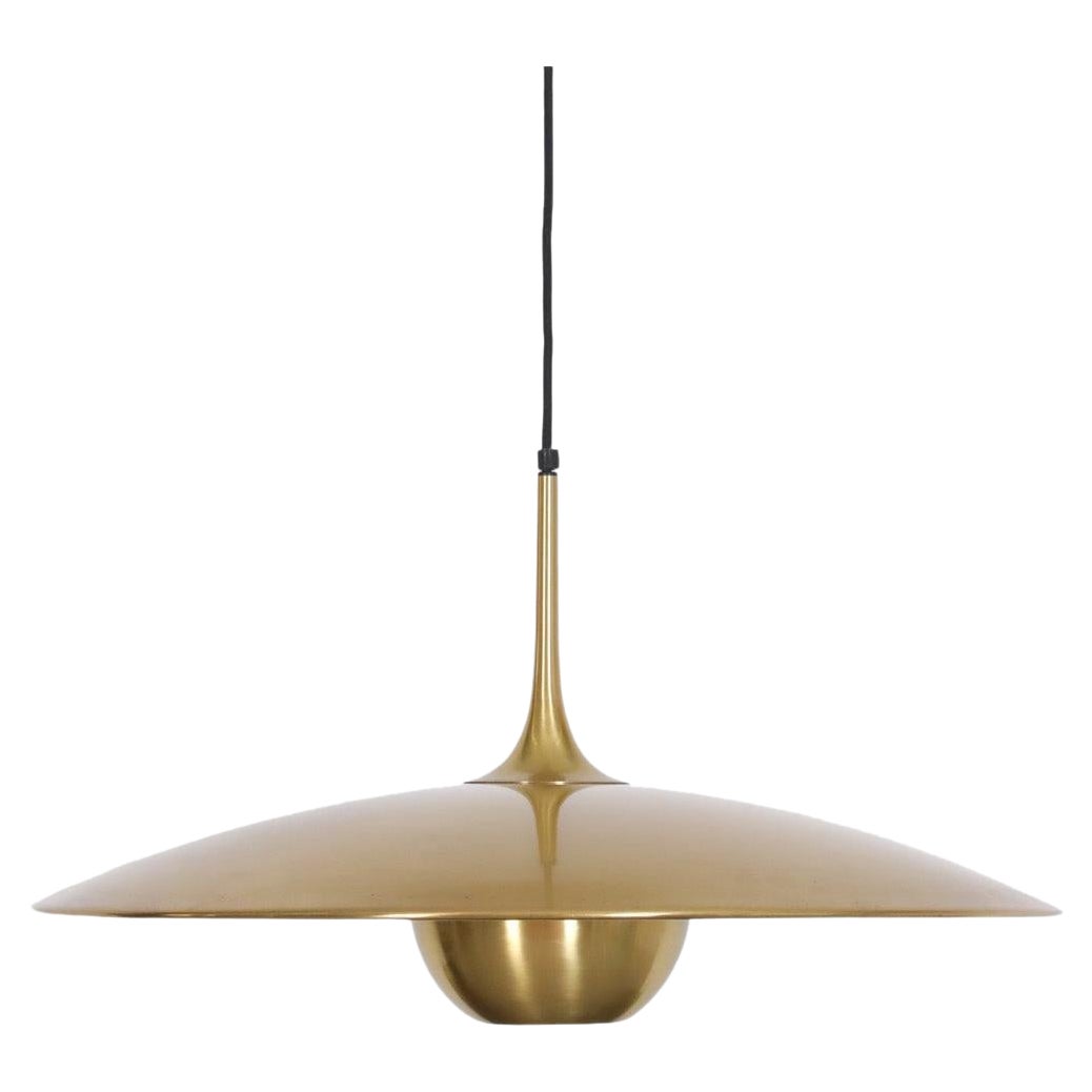 Mid-Century Florian Schulz 'Onos 55' Brass Ceiling Lamp