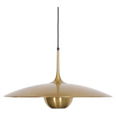 Mid-Century Florian Schulz 'Onos 55' Brass Ceiling Lamp