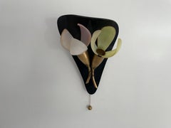 Mid-century Flower Design Brass Plexiglass Single Sconce by Geru, 1960s, Germany