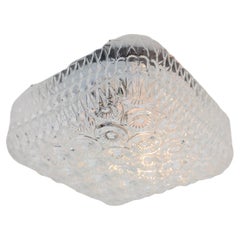 Mid-Century Flower Power Pressed Glass Sconce