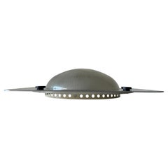 Mid Century Flush Mount Ceiling Lamp in the style of Stilnovo, 1950s, Italy