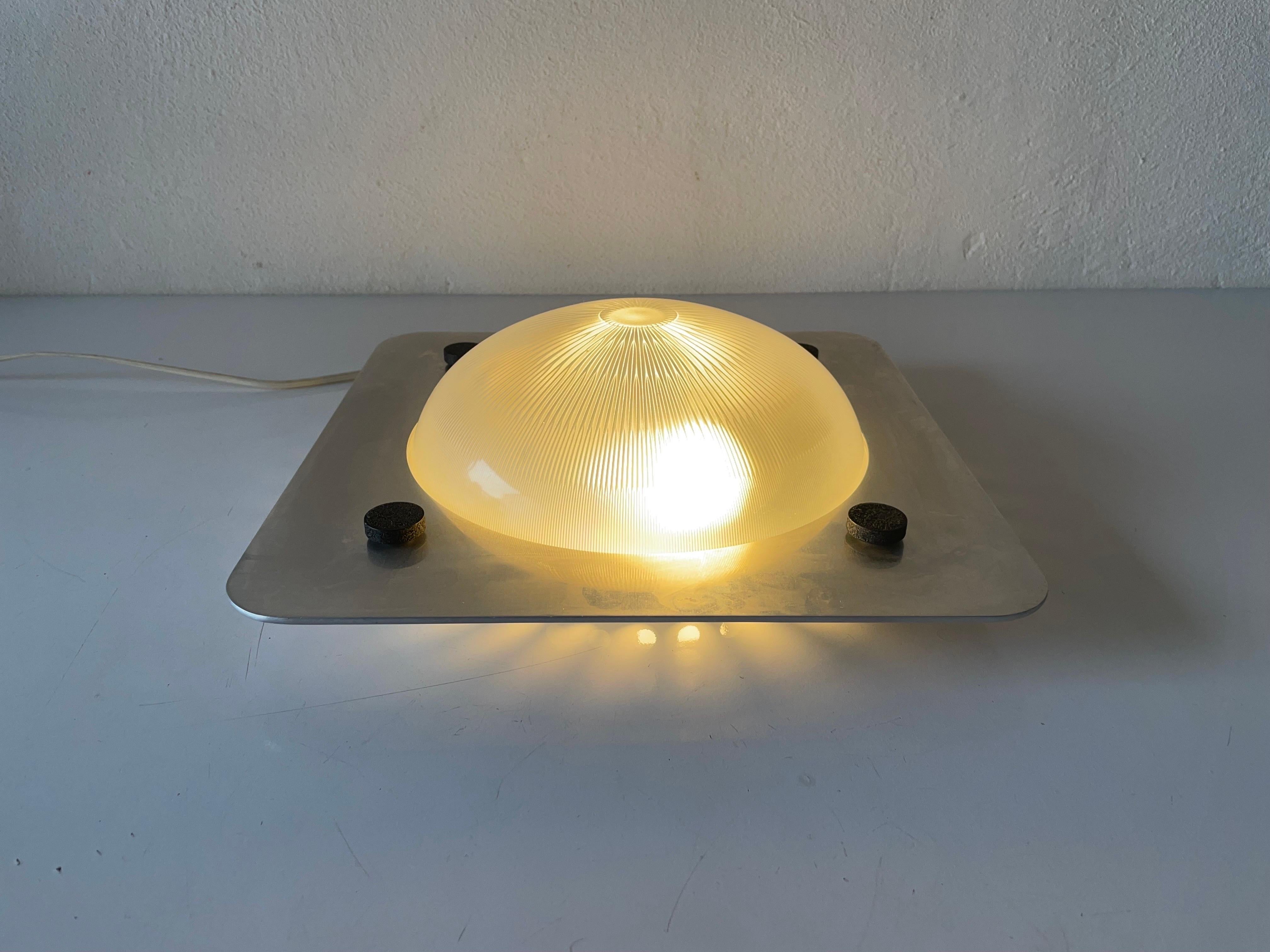 Mid-Century Flush Mount Ceiling Lamp or Sconce by Lamperti, 1950s, Italy For Sale 4