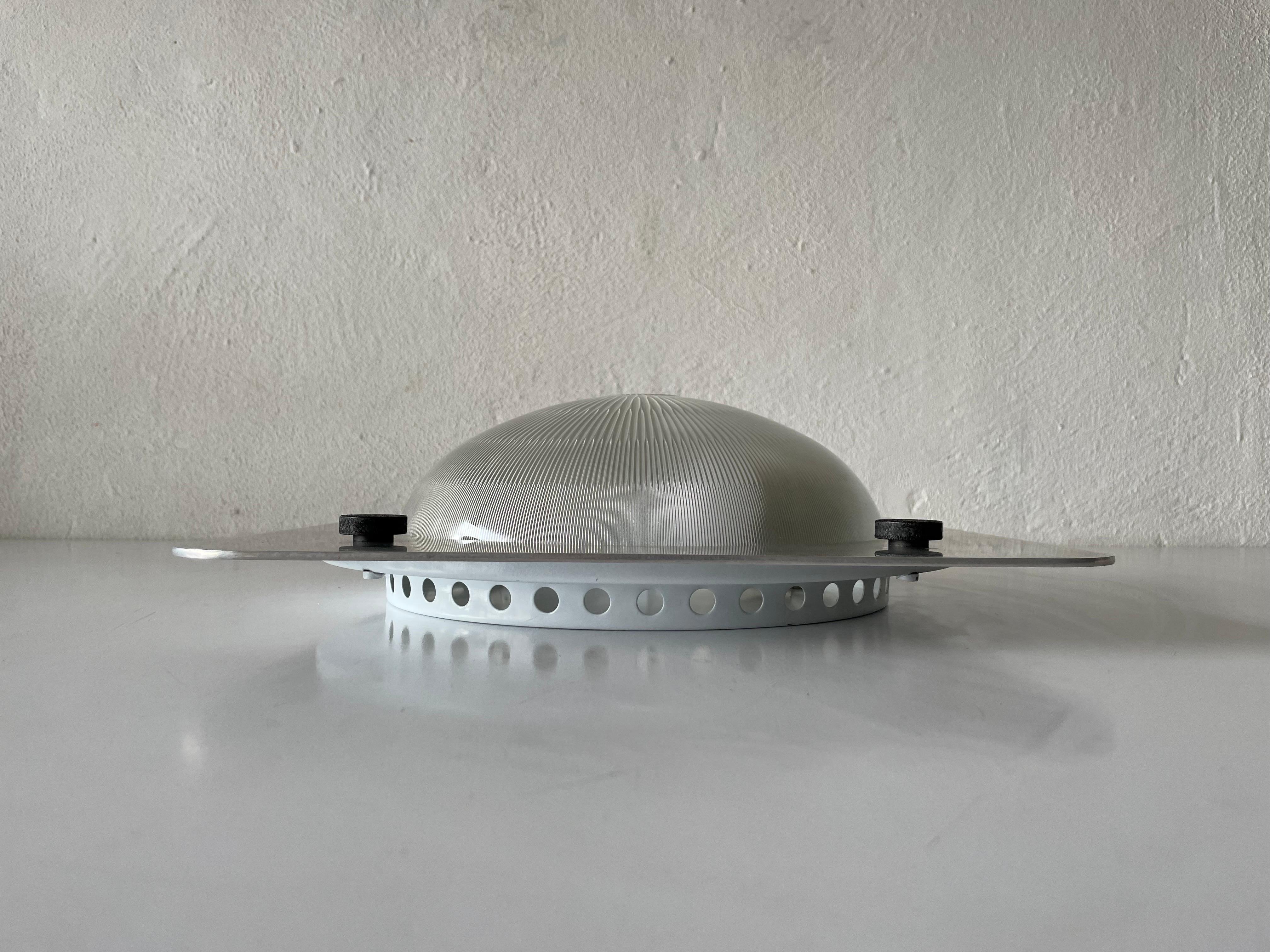 Italian Mid-Century Flush Mount Ceiling Lamp or Sconce by Lamperti, 1950s, Italy For Sale