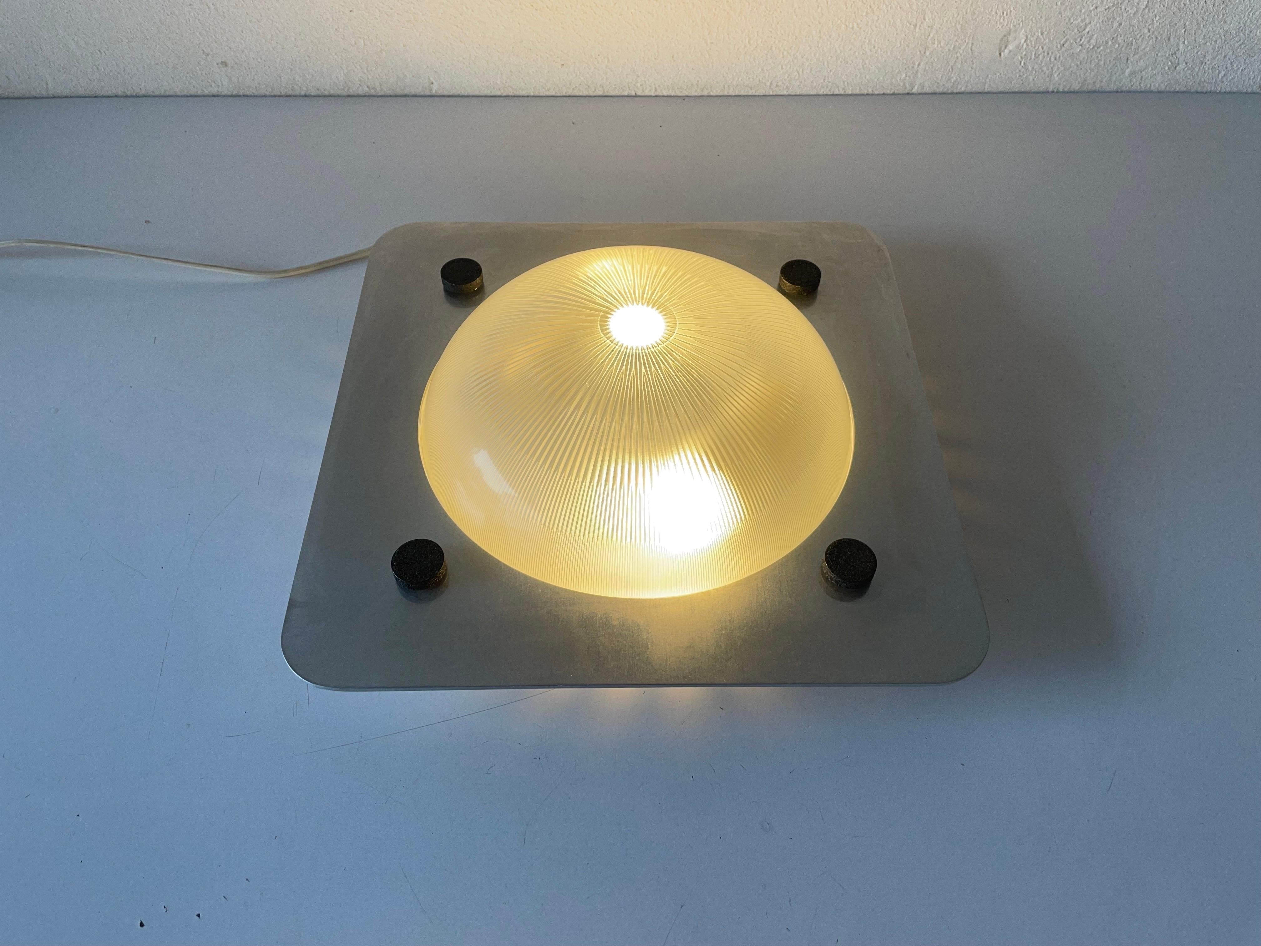 Mid-Century Flush Mount Ceiling Lamp or Sconce by Lamperti, 1950s, Italy For Sale 2