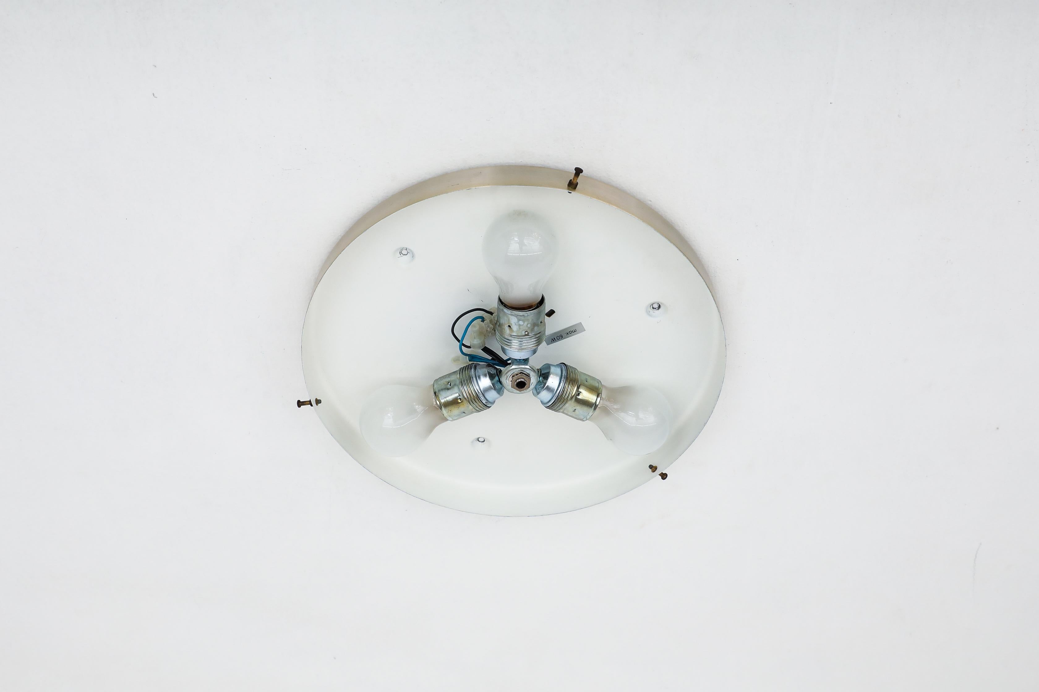 Mid-20th Century Mid-Century Flush Mount Ceiling Light Or Wall Sconce For Sale