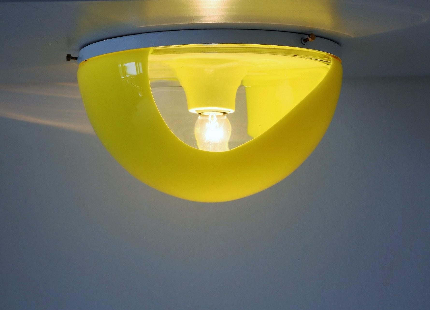 Mid-Century POP Style Flush Mount Light by Carlo Nason for Mazzega, 1970s For Sale 3