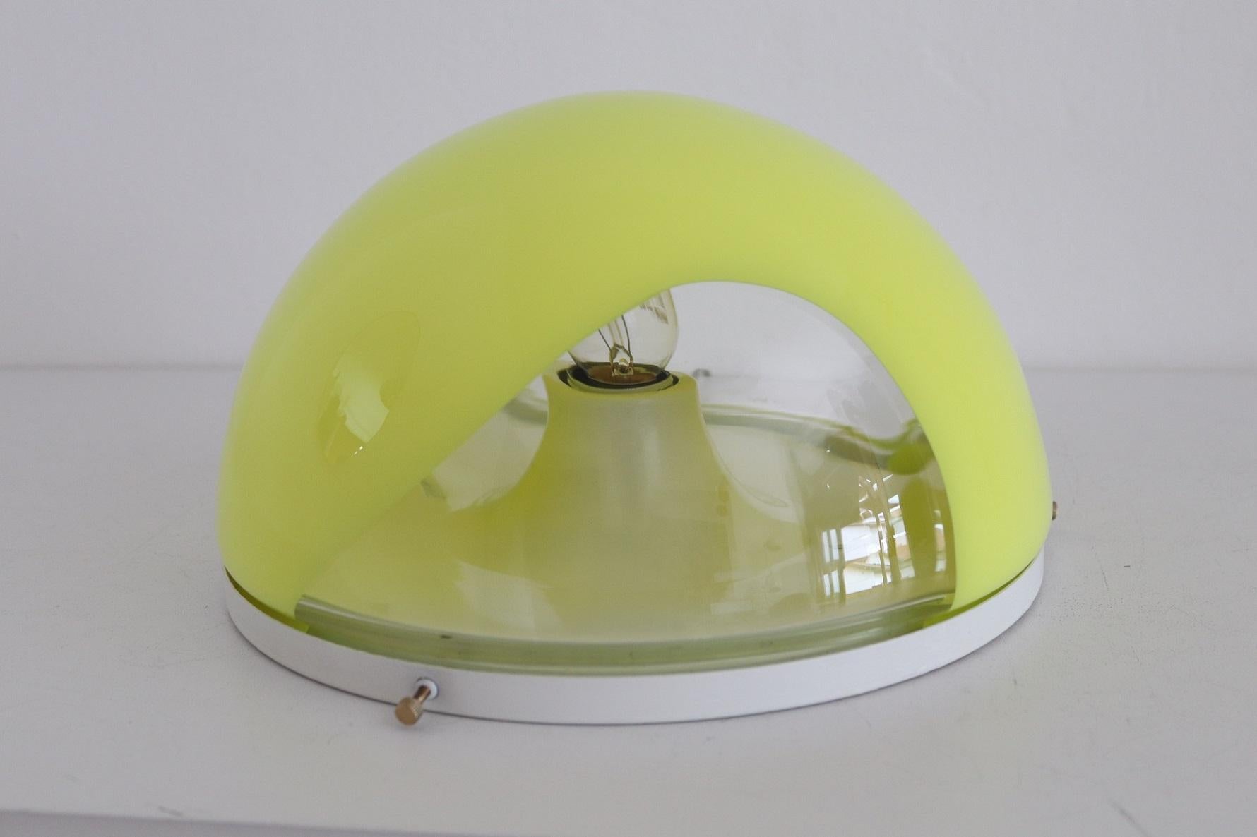 Late 20th Century Mid-Century POP Style Flush Mount Light by Carlo Nason for Mazzega, 1970s For Sale