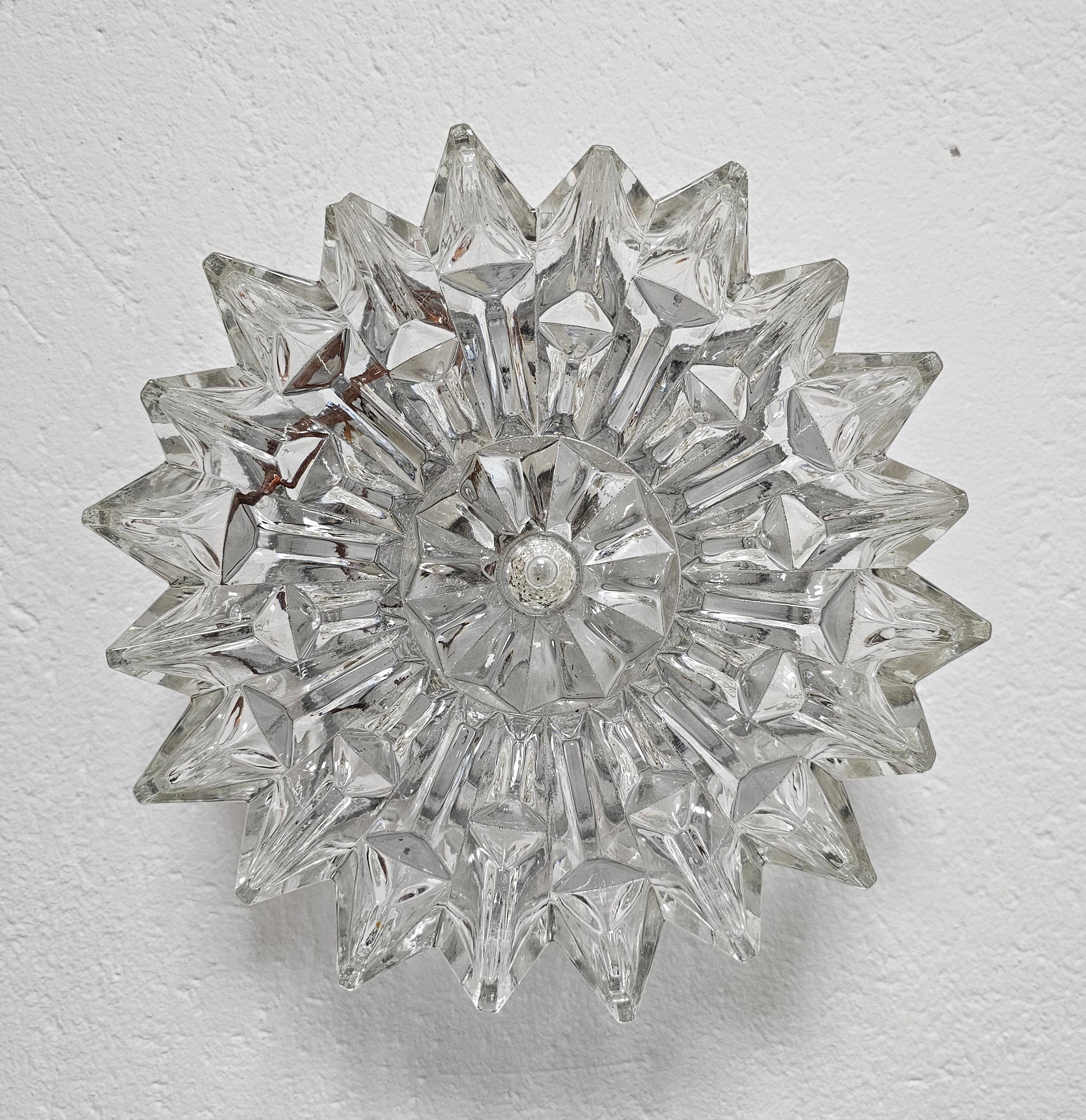 Mid-Century Modern Mid Century Flush Mount or Large Wall Sconce, West Germany 1960s For Sale