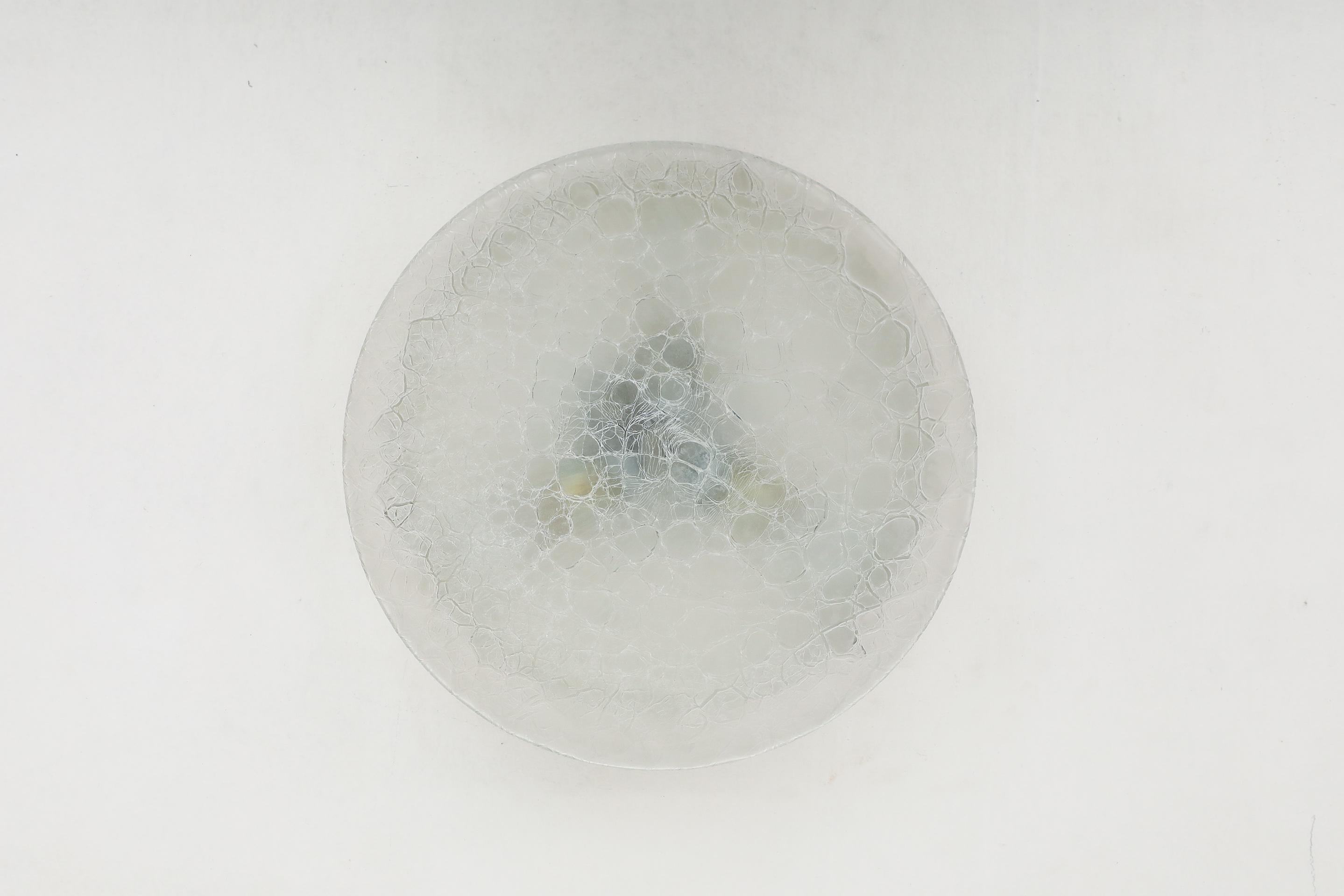 Deckenleuchte oder Wandleuchte aus strukturiertem Glas, Mid-Century Einbaubeleuchtung, Doria (Moderne der Mitte des Jahrhunderts) im Angebot