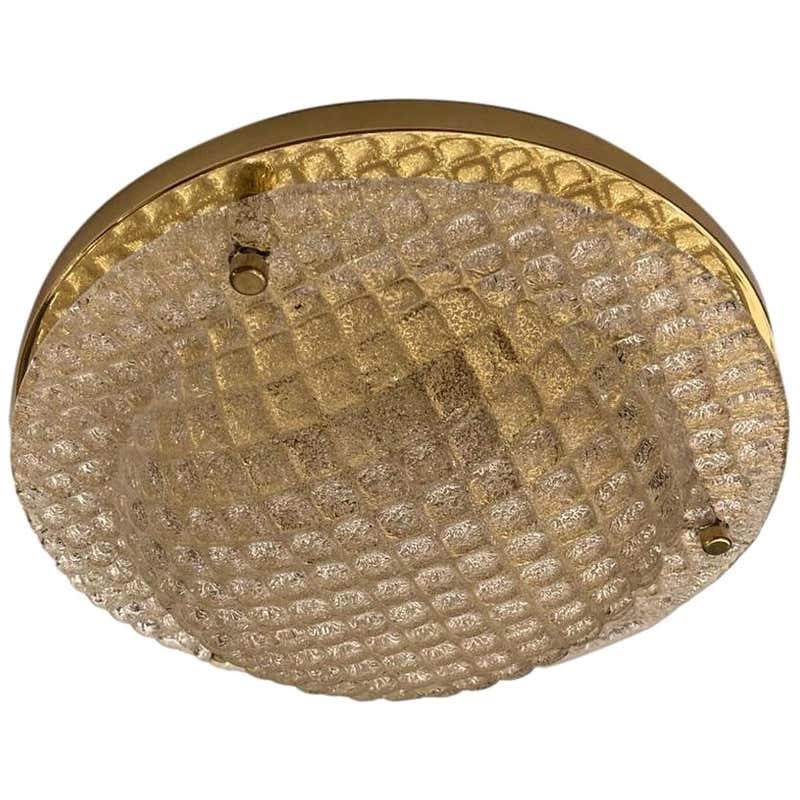 Corona Flush Mount Light Fixture in Brass by Blueprint Lighting For ...