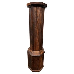 Mid Century Fluted Column Bar Cabinet