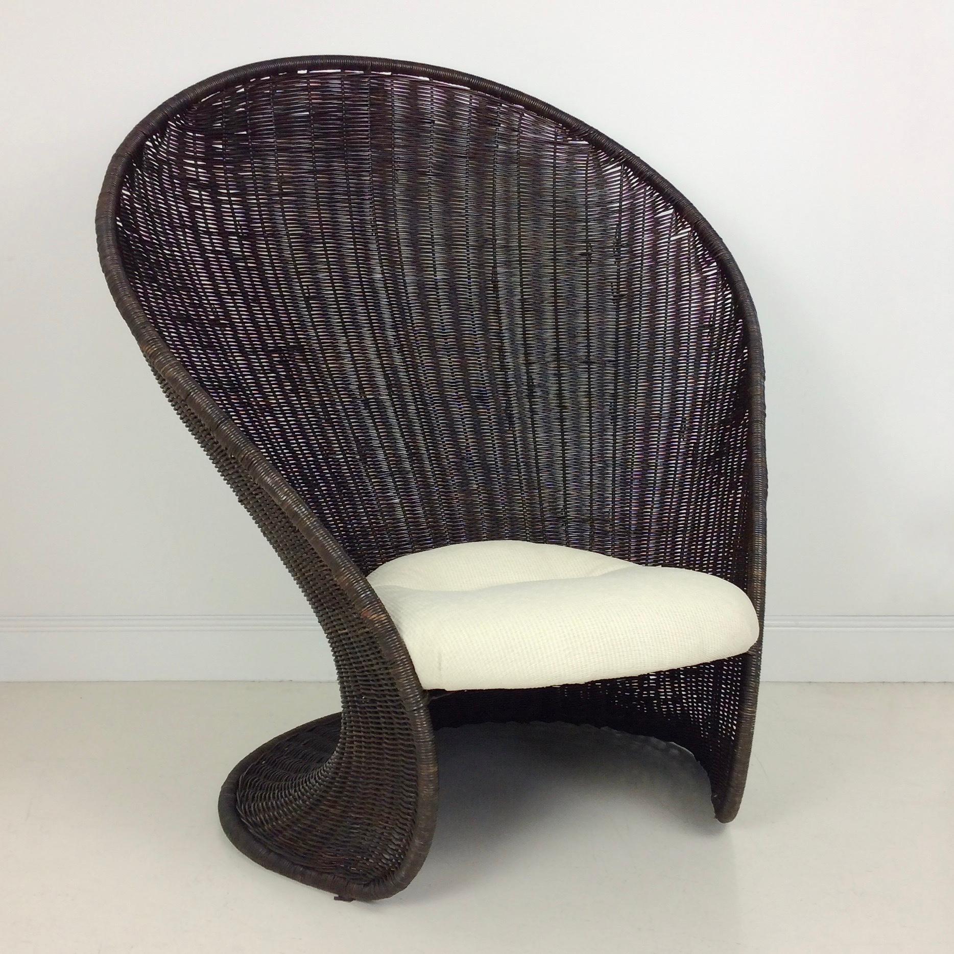 Mid-20th Century Mid-Century Foglia Chair by Giovanni Travasa for Bonacina, circa 1968, Italy For Sale