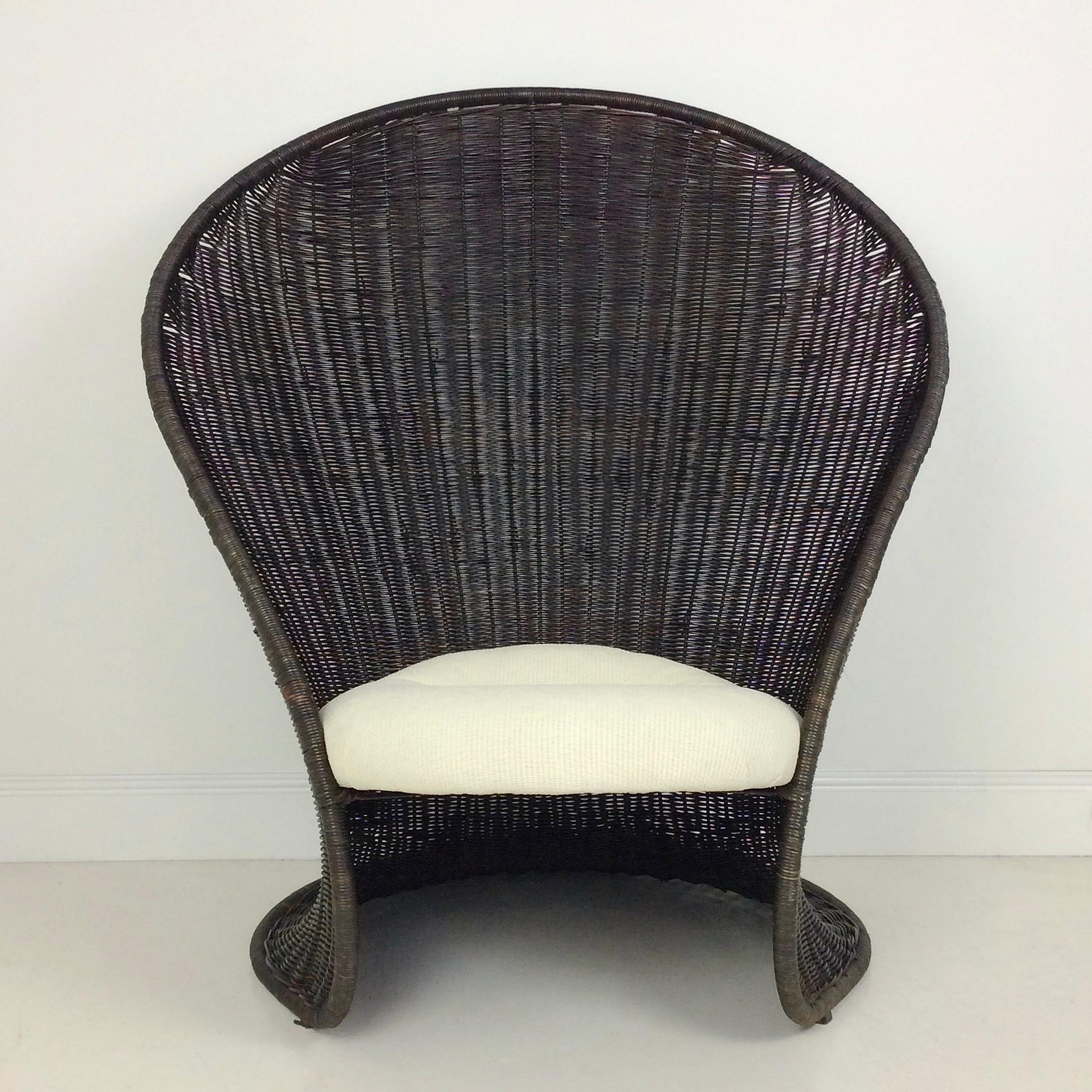 Fabric Mid-Century Foglia Chair by Giovanni Travasa for Bonacina, circa 1968, Italy For Sale