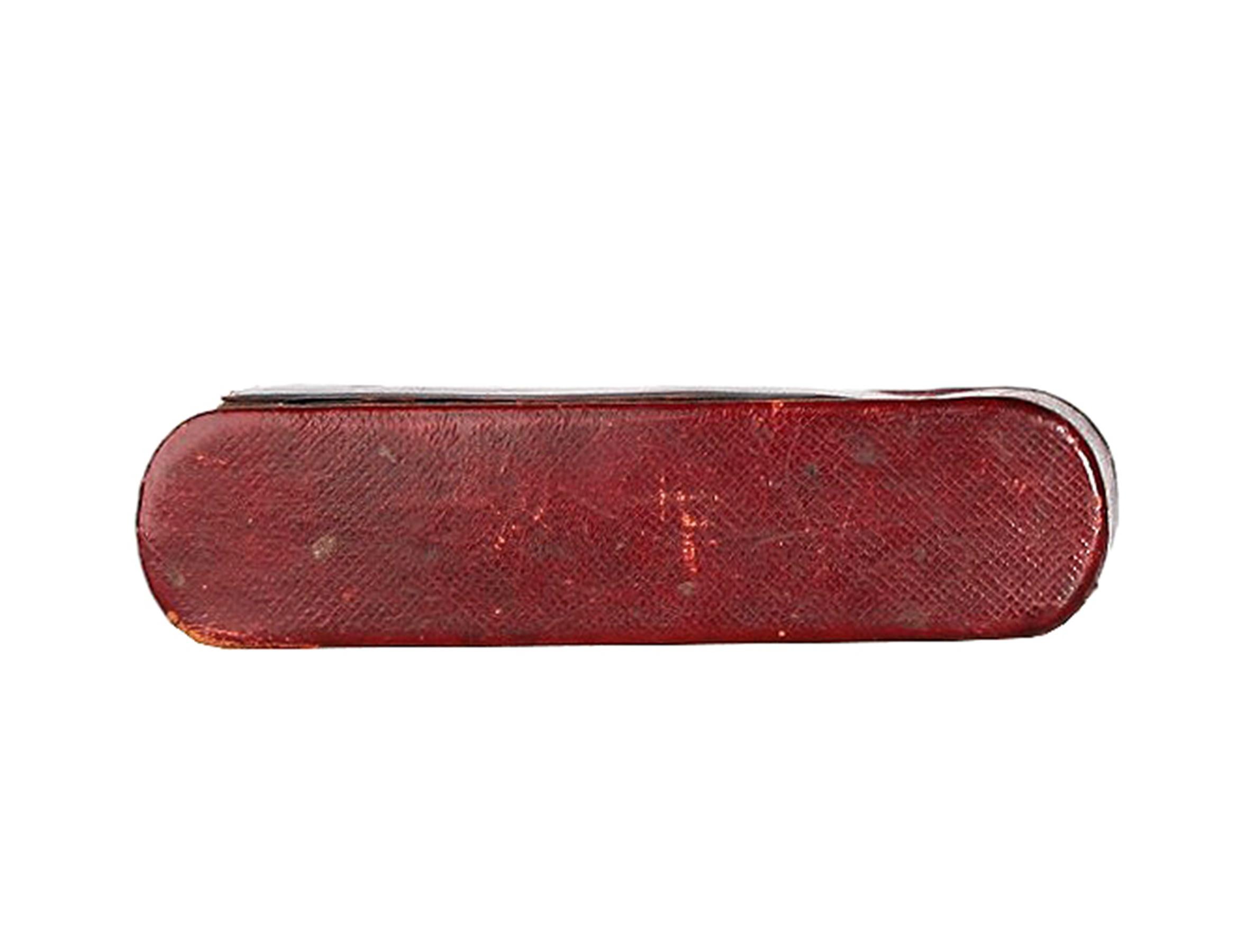 Faltbarer Leder-Reisewecker aus der Jahrhundertmitte von LeCoultre für Hermès, Frankreich (Gegossen) im Angebot