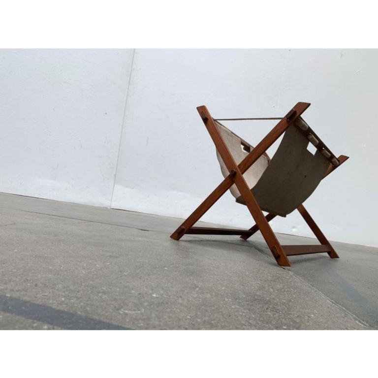 XX secolo Portariviste pieghevole di metà secolo in teak, anni '60 in vendita